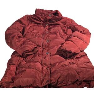 Tower by London Fog Women’s Quilted Puffer Coat Burgundy Small